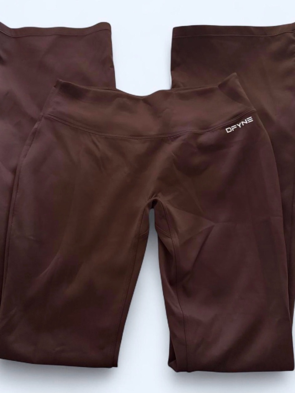 Dfyne High-Waist Brown Active Leggings